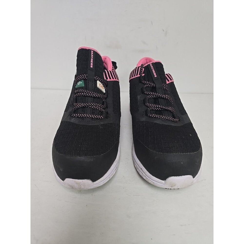 Skechers Women's Aluminum Toe SP Slip Resistant Work Shoes 99996595 Black 9.5M - Picture 6 of 8